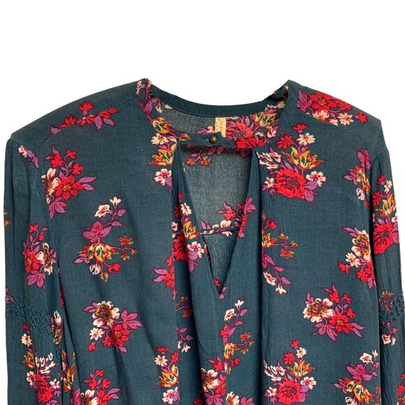Free People Floral Print Rayon‎ Bohemian Tunic - Picture 2 of 8